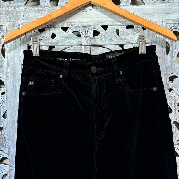 AG Alexxis Boot High- Rise Vintage Fit Super Black Velvet Bootcut Jeans NWT - Picture 11 of 11